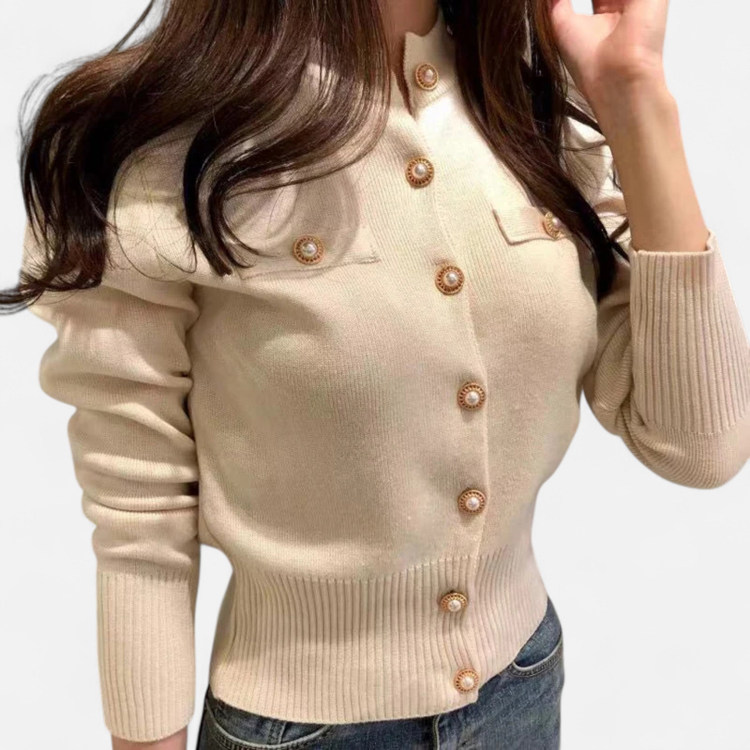 Cardigan Femme Maille Slim Élégance Classique
