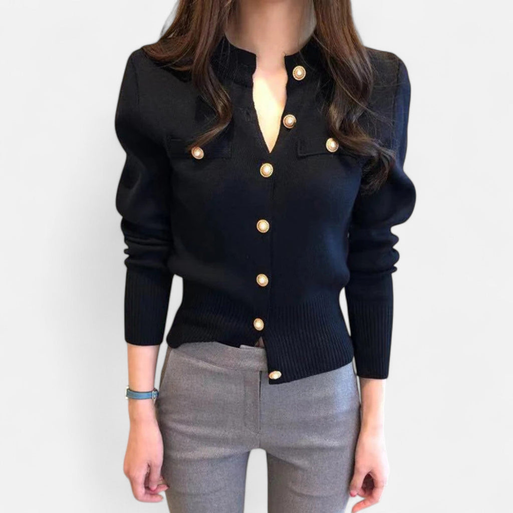 Cardigan Femme Maille Slim Élégance Classique