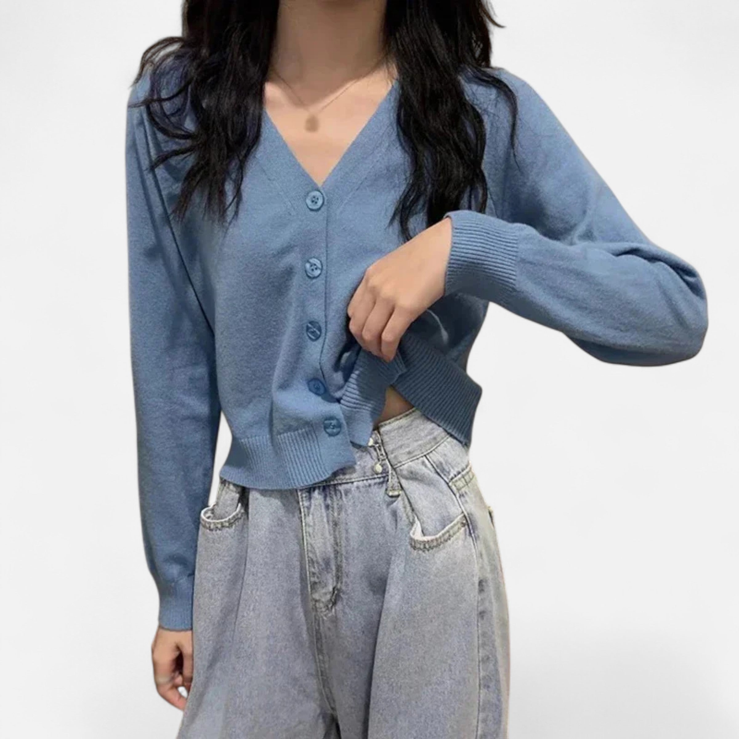 Cardigan Femme Maille Col V Intemporel