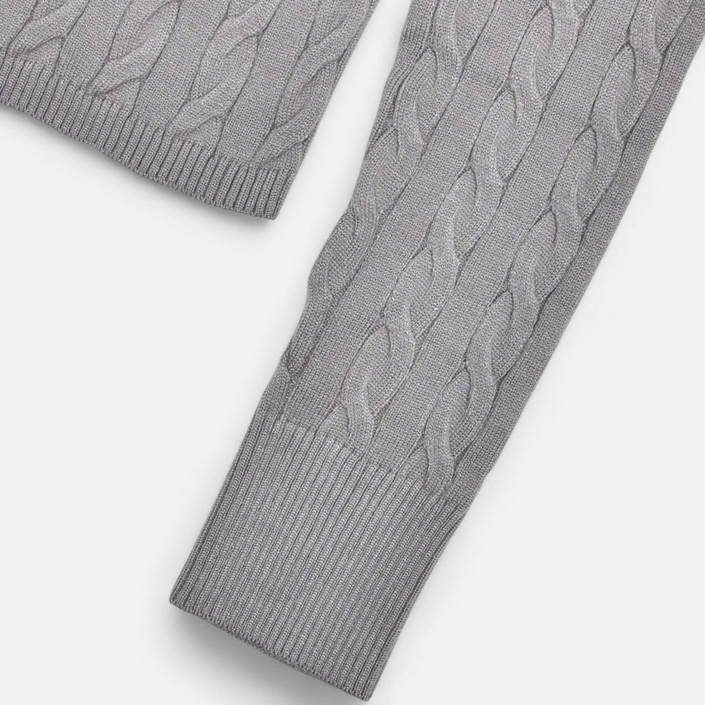 Cardigan Femme Col Roulé Zippé Élégant