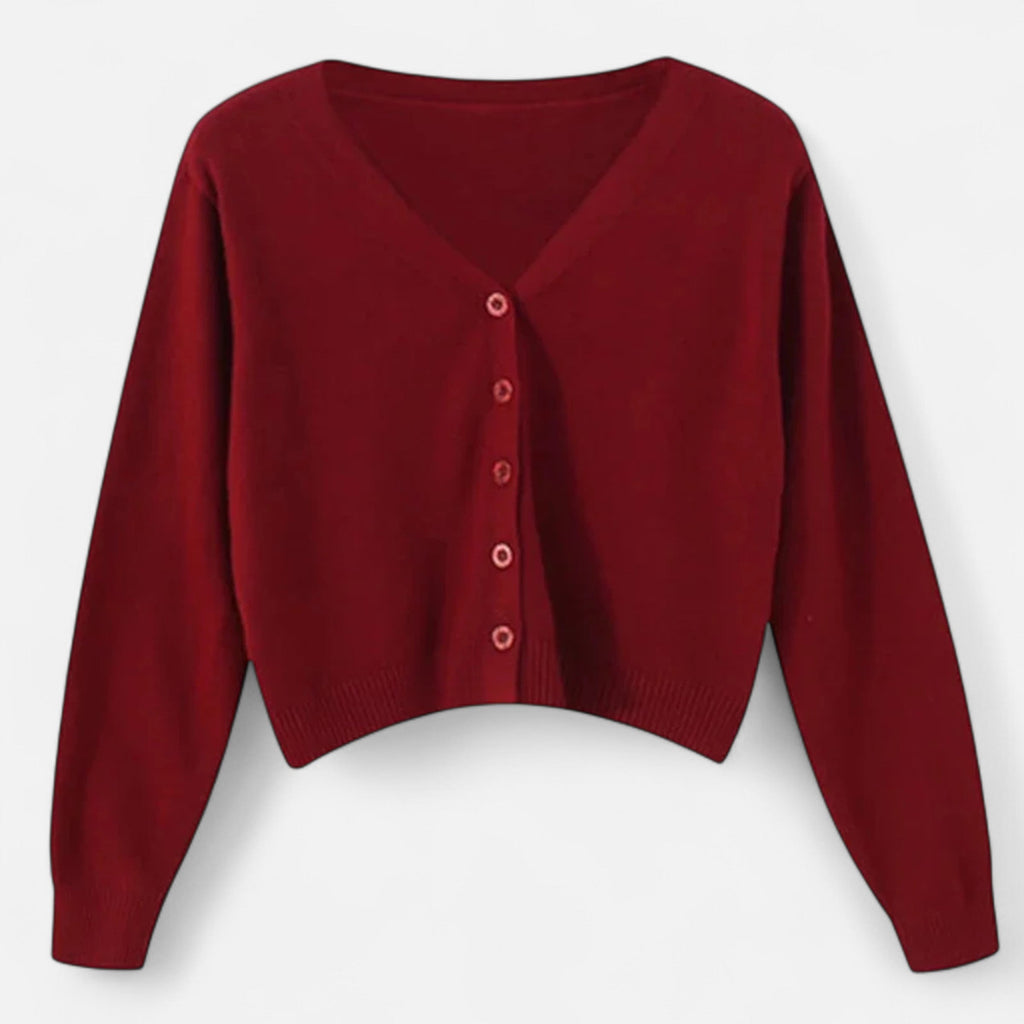Cardigan Femme Maille Col V Intemporel