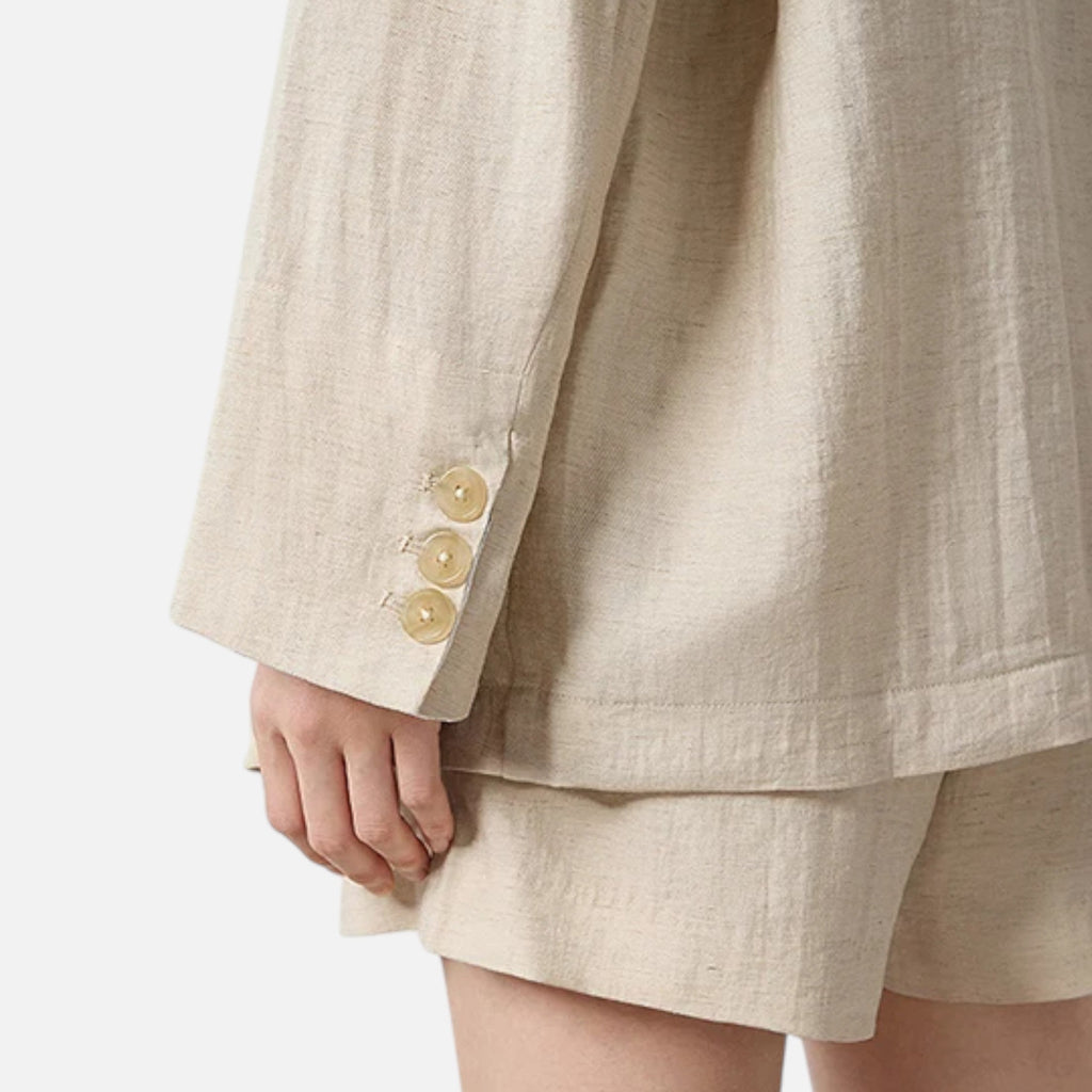 Blazer Femme Lin Élégance Classique