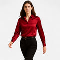 Blouse Femme Satin Col Classique Élégance