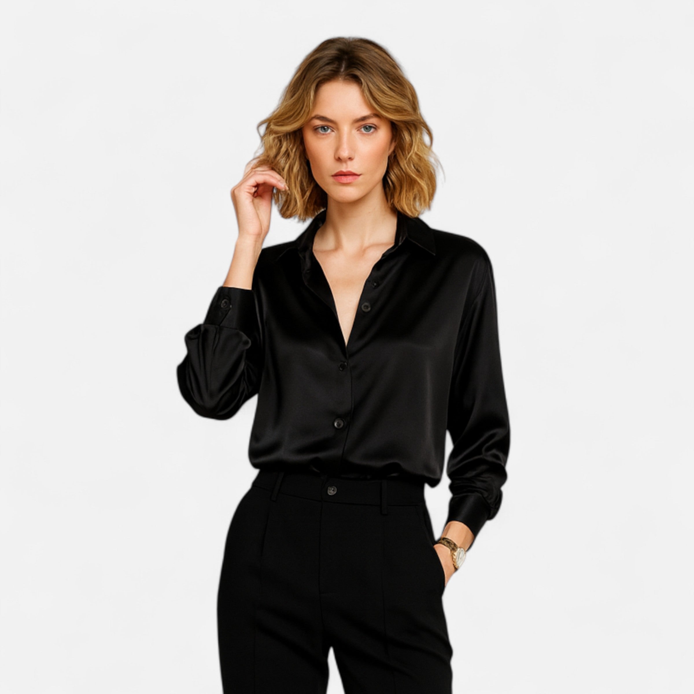 Chemise Femme Slim Satin Héritage Classique