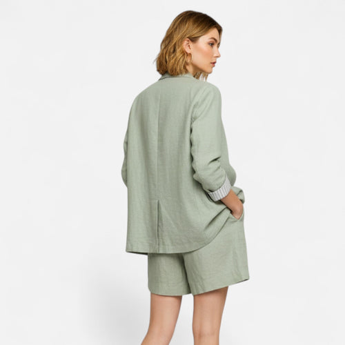 Blazer Femme Lin Élégance Classique