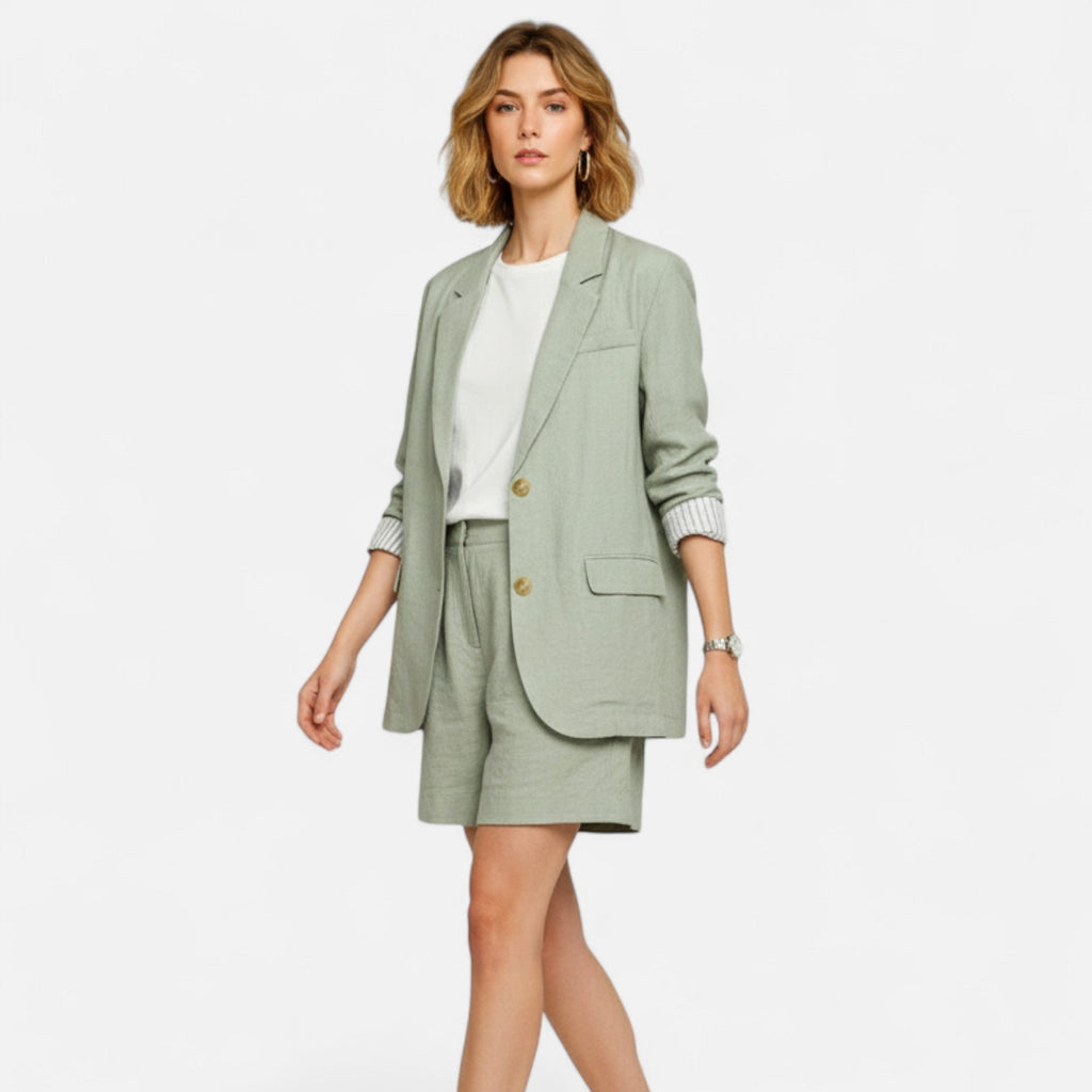 Blazer Femme Lin Élégance Classique