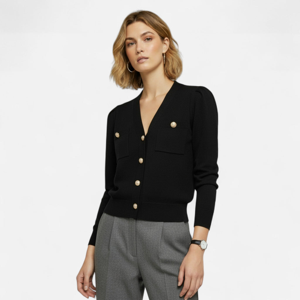 Cardigan Femme Maille Slim Élégance Classique