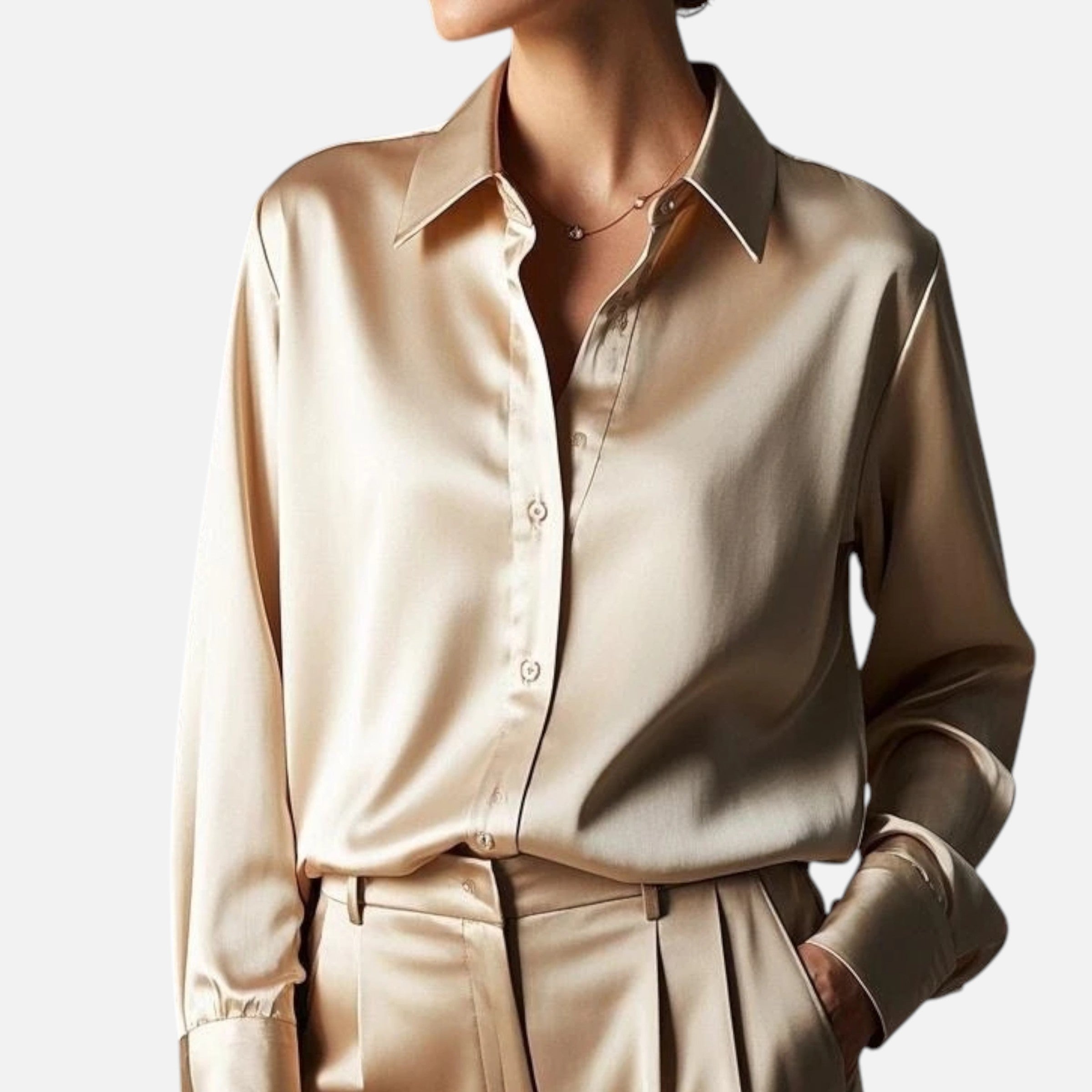 Chemise Femme Slim Satin Héritage Classique