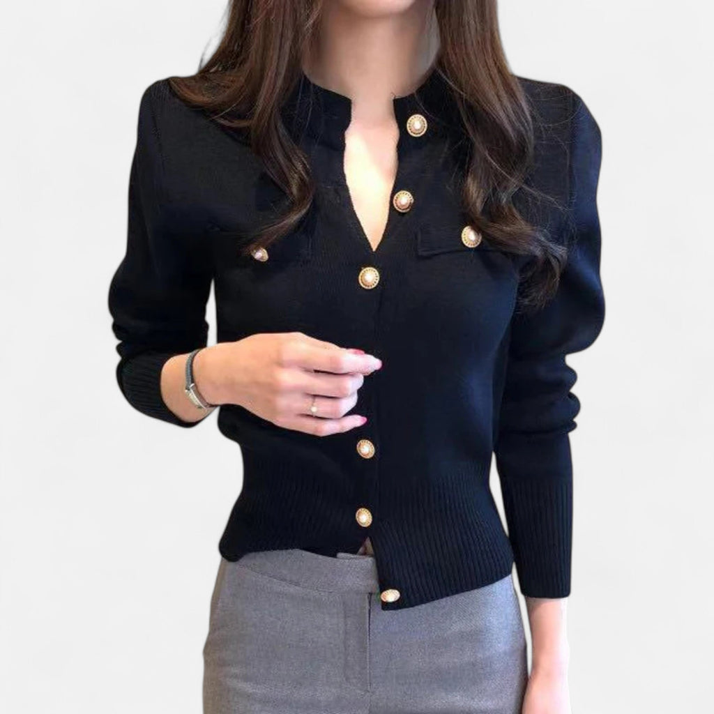 Cardigan Femme Maille Slim Élégance Classique