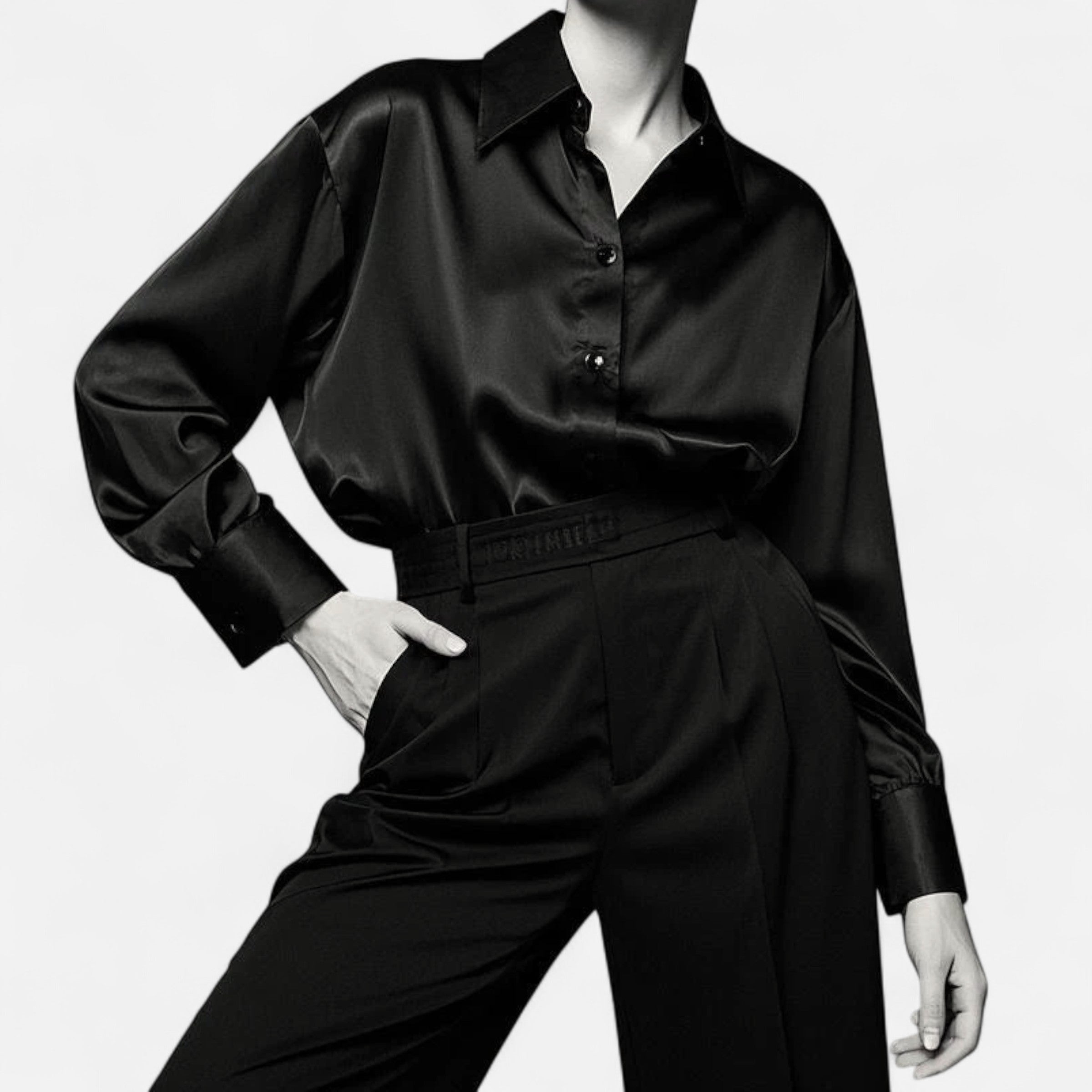 Chemise Femme Slim Satin Héritage Classique