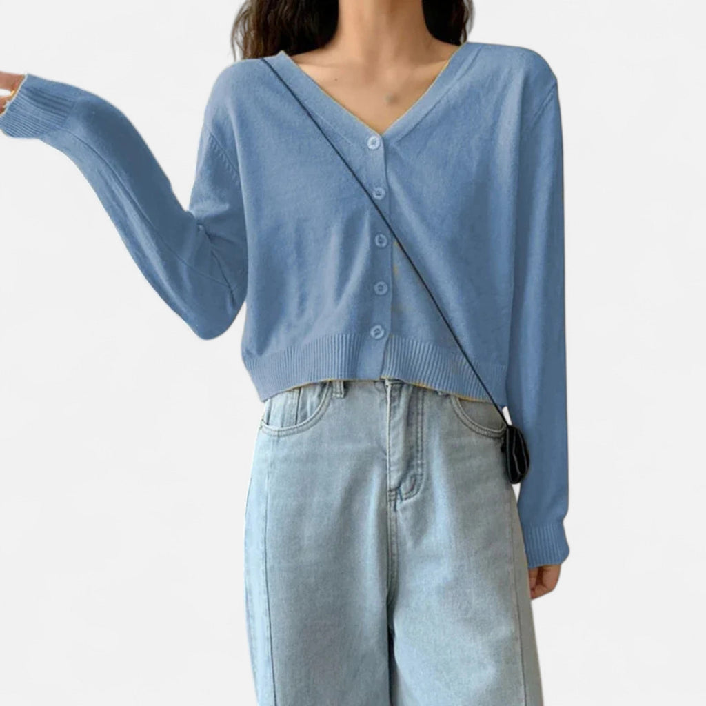 Cardigan Femme Maille Col V Intemporel