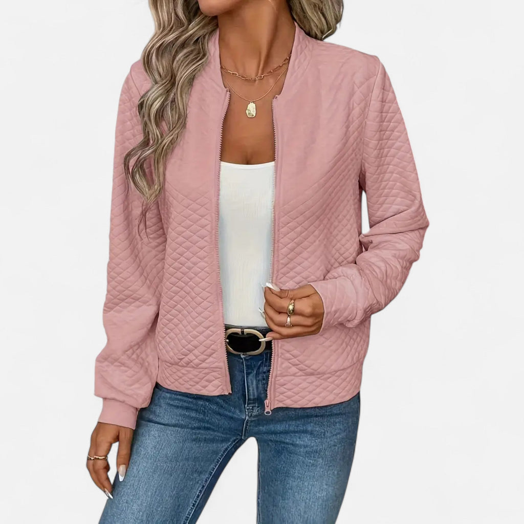 Veste Femme Matelassée Zippée Élégante