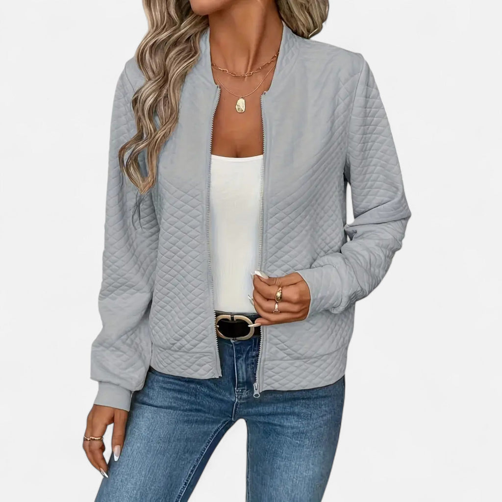 Veste Femme Matelassée Zippée Élégante