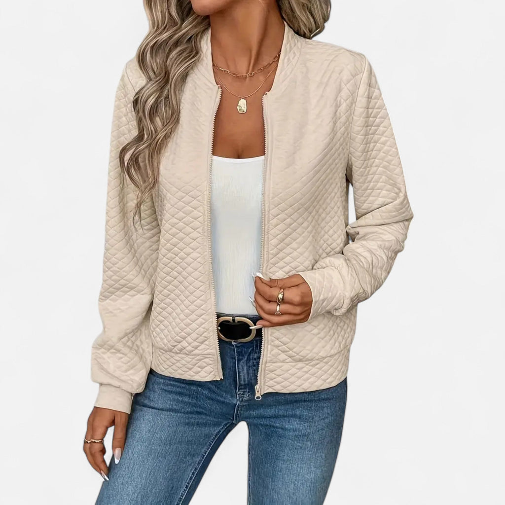 Veste Femme Matelassée Zippée Élégante