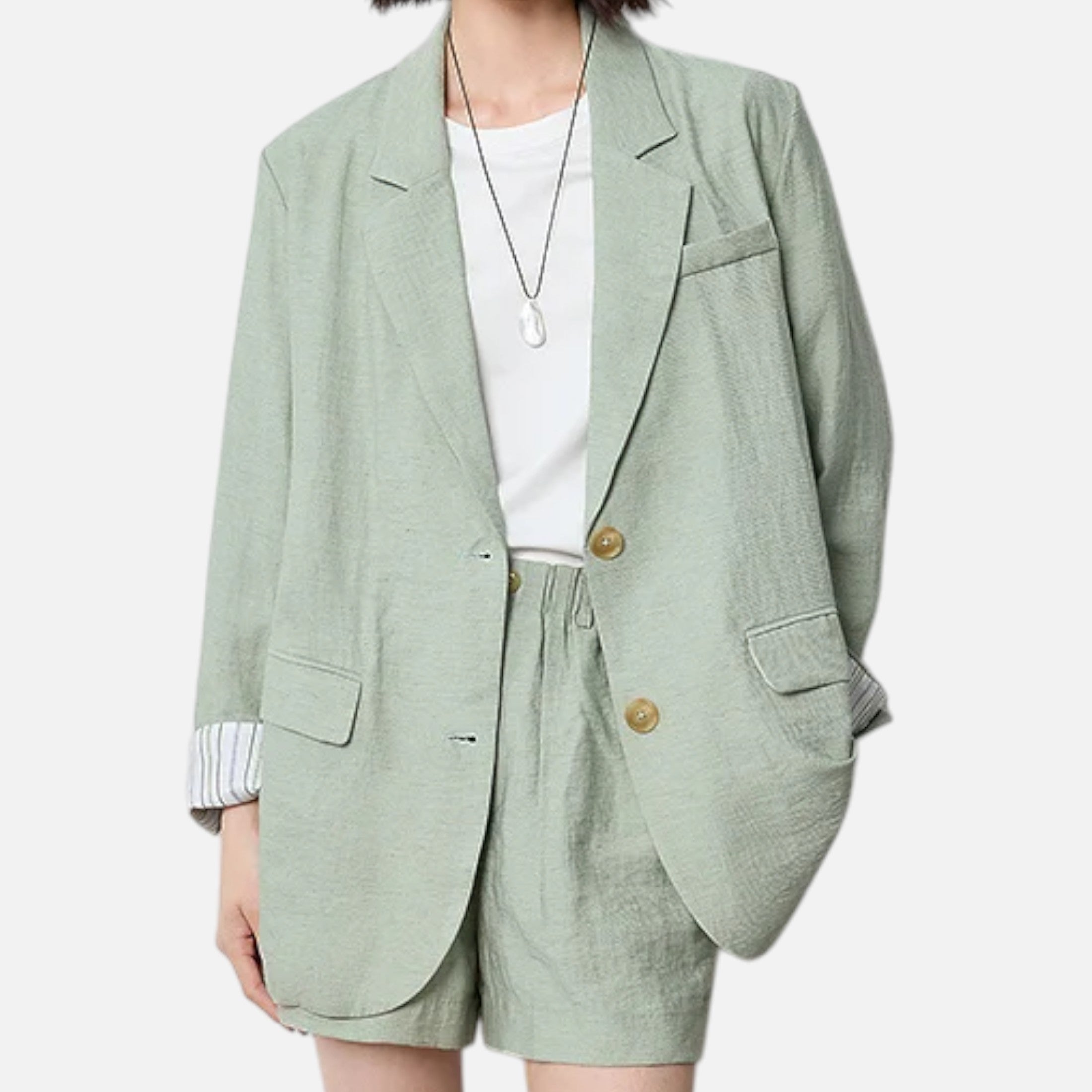 Blazer Femme Lin Élégance Classique