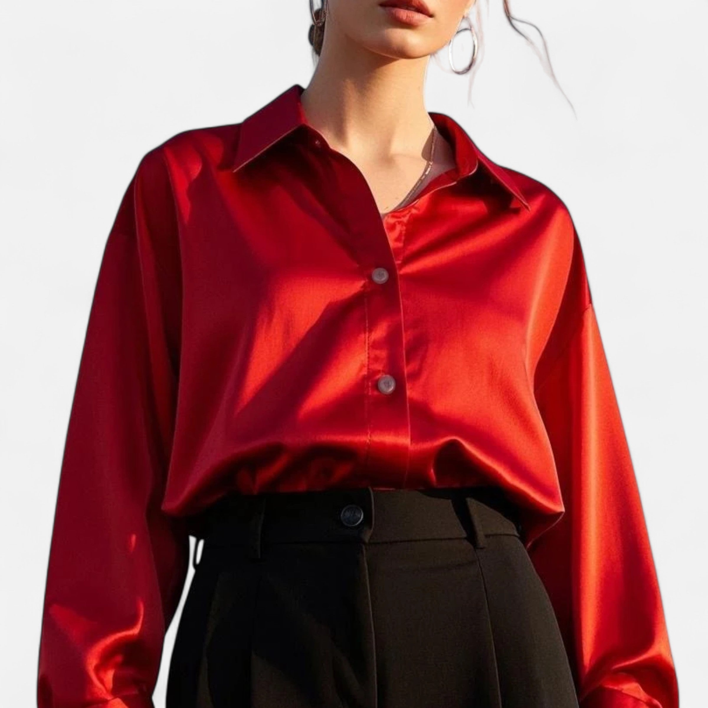 Chemise Femme Slim Satin Héritage Classique