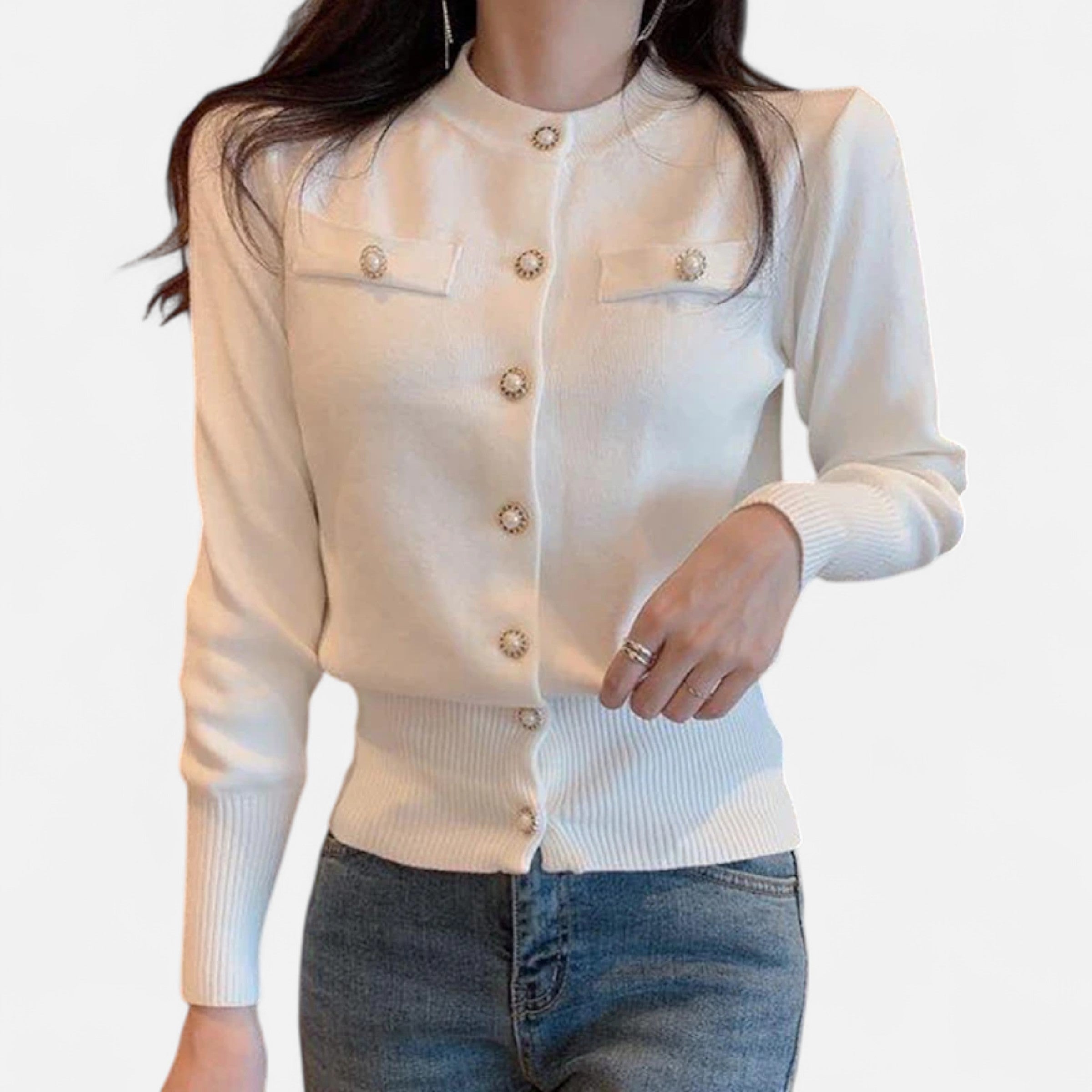 Cardigan Femme Maille Slim Élégance Classique