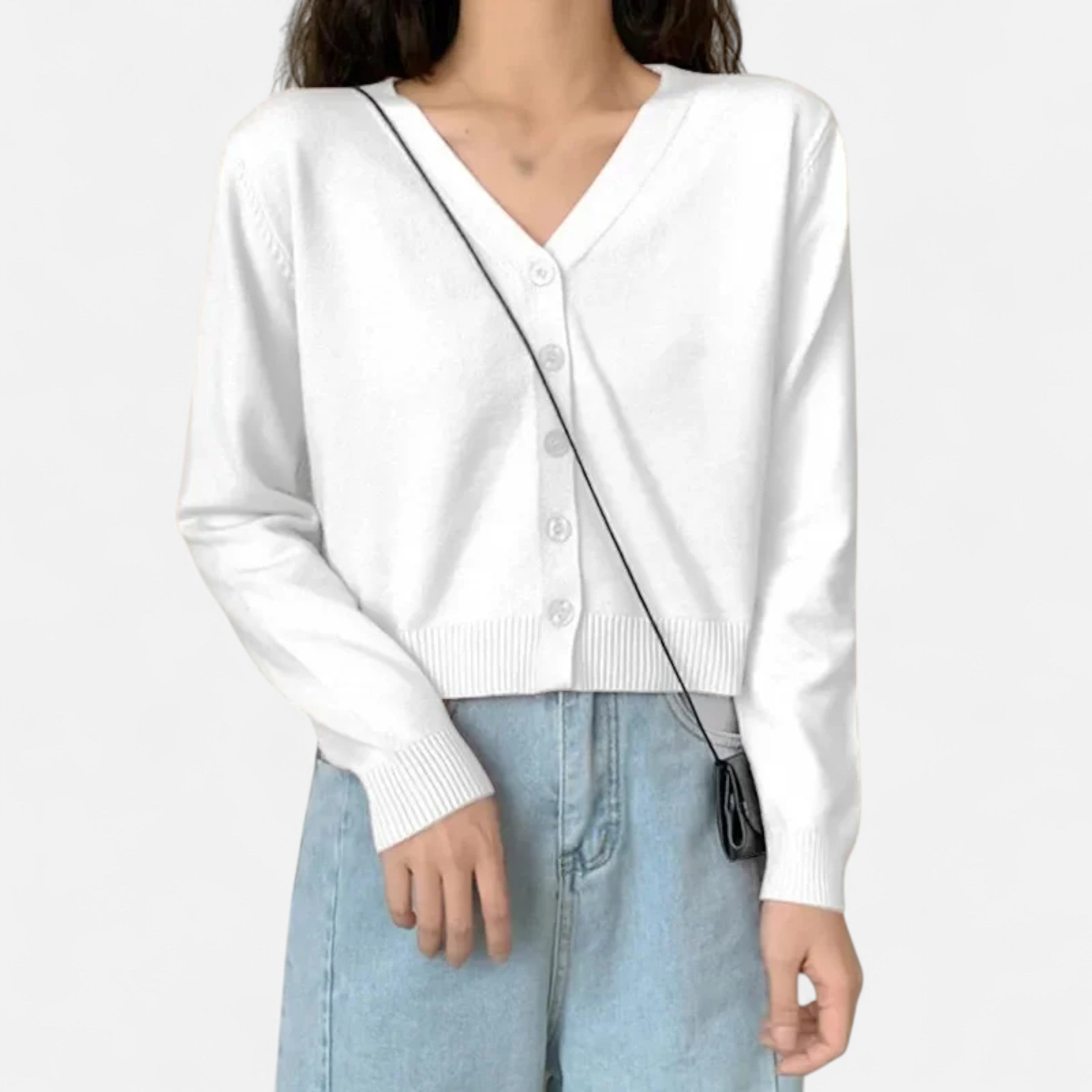 Cardigan Femme Maille Col V Intemporel